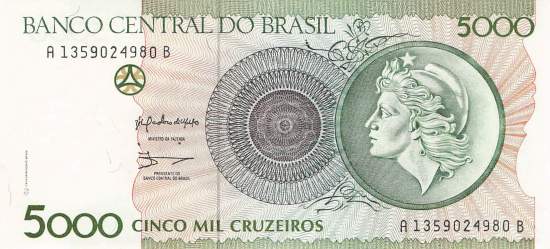 5000 Cruzeiros 1992
